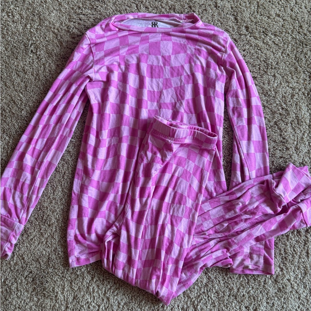 Bums & Roses Pink Checkered Set